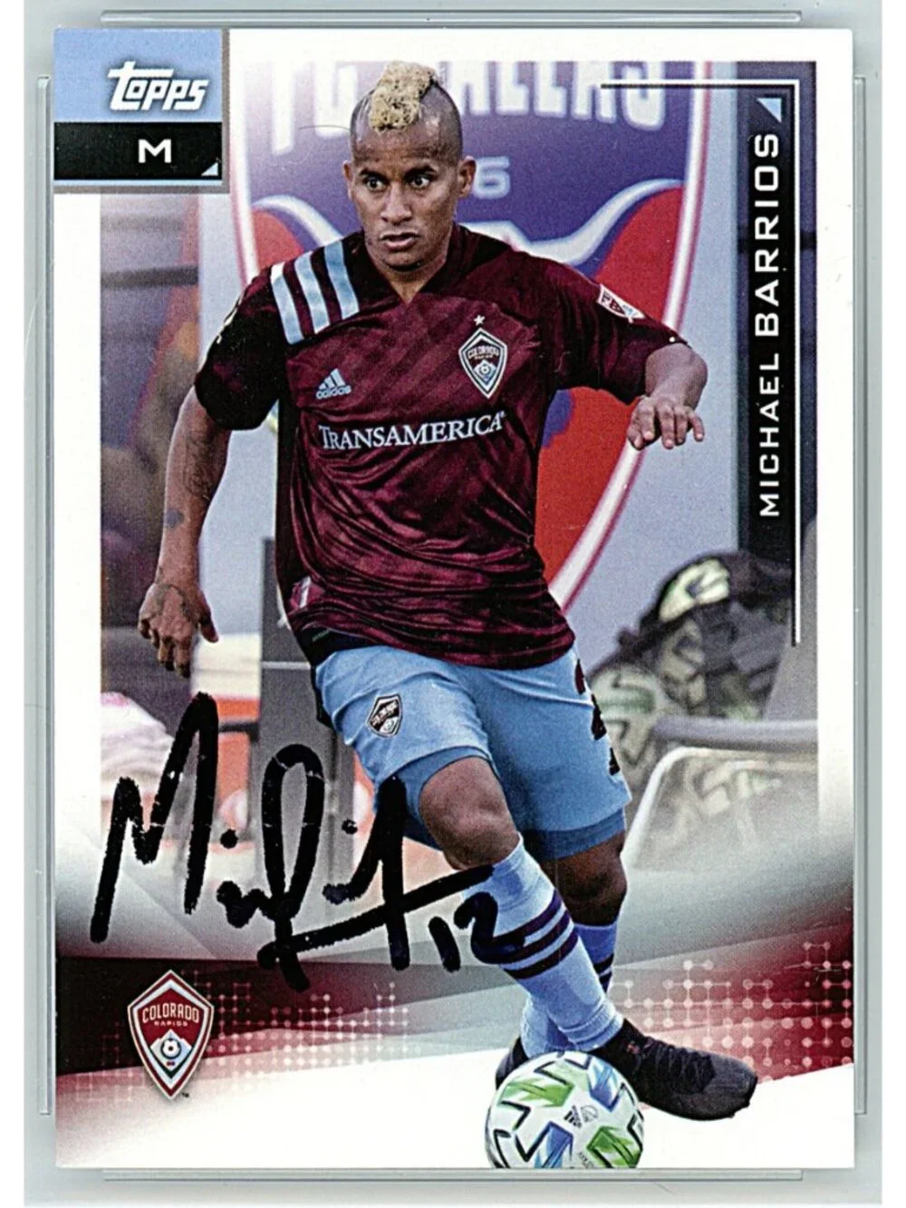 Michael Barrios Signed 2021 Topps MLS Soccer Card Beckett BAS Autograph Slab